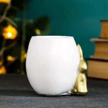 Подсвечник "Кролик интерьерный" золото,10см