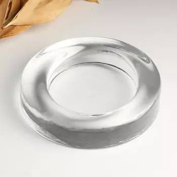 Подсвечник круглый большой с углублением под свечу D-90mm, 14,5х2,8 см, 30 мл