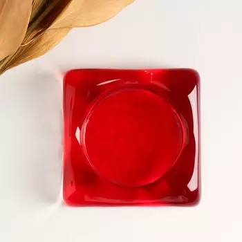 Подсвечник "Льдинка" 2,5х7,5 см, 50 мл КРАСНЫЙ