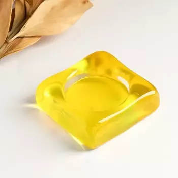 Подсвечник "Льдинка" 2,5х7,5 см, 50 мл ЖЁЛТЫЙ