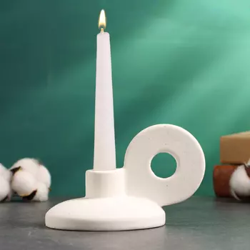 Подсвечник на 1 свечу TAKE IT EASY «Лео», керамика, белый песок, 81310 см
