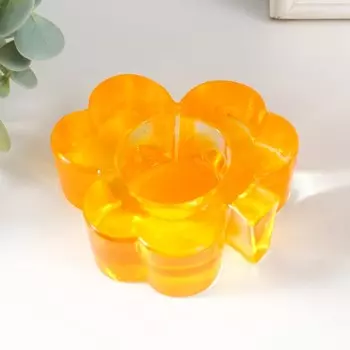 Подсвечник "ЛИСТОЧЕК" ОРАНЖЕВЫЙ 3х9,6 см, 40мл