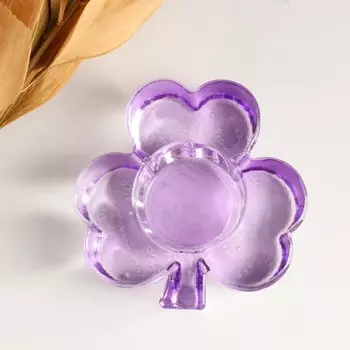 Подсвечник "ЛИСТОЧЕК" СИРЕНЕВЫЙ 3,2х9,6 см, 40мл