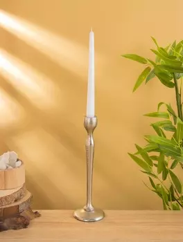 Подсвечник «Лёд», 28 см, алюминий, серебро