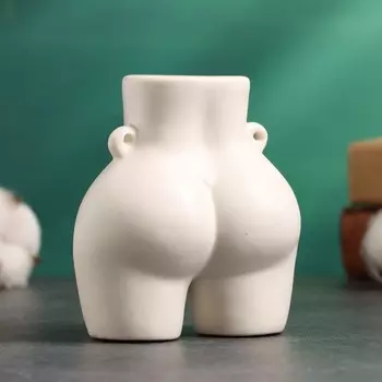 Подсвечник на 1 свечу TAKE IT EASY «Марта», керамика, белый глянец, 1068 см