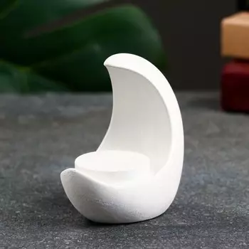 Подсвечник на 1 свечу «Месяц 3D», гипс, перламутр, 10106 см