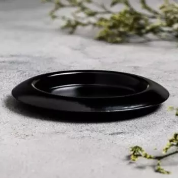 Подсвечник "Чашка" металл, 11 см, черный муар