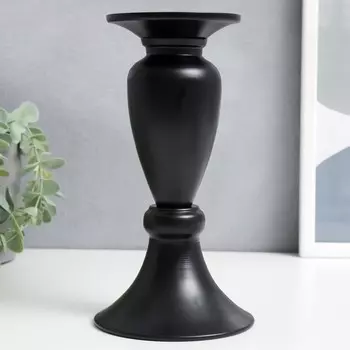 Металлический подсвечник на 1 свечу «Атмосфера», чёрный матовый, 2211.511.5 см