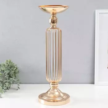 Металлический подсвечник на 1 свечу «Элиана», d=15 см, золото, 151547.5 см