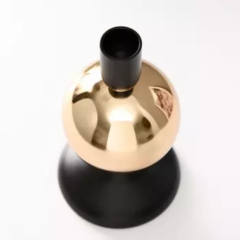 Металлический подсвечник на 1 свечу «Дельфуза. Золотой шар», d=2 см, 9917 см