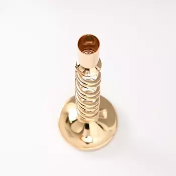 Металлический подсвечник на 1 свечу «Аделин», d=2 см, золото, 9930 см