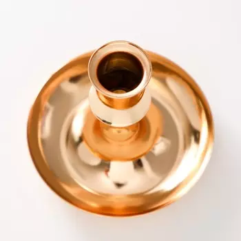 Металлический подсвечник на 1 свечу «Калланд», d=2 см, золото 10109 см