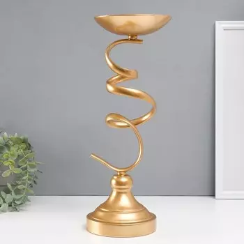 Металлический подсвечник на 1 свечу «Максима», золото, d=3.5 см, 151544.5 см