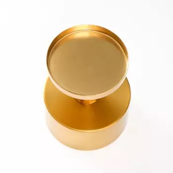 Металлический подсвечник на 1 свечу «Алессио», d=7.5 см, золото 9912 см