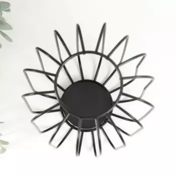 Металлический подсвечник на 1 свечу «Лофт. Прутья», чёрный, 201313 см