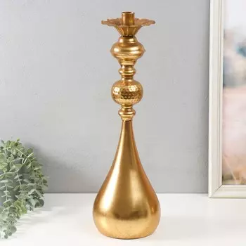 Металлический подсвечник на 1 свечу «Пеллегрино», золото, 15.515.551 см