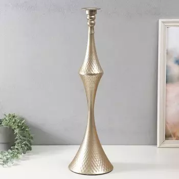 Металлический подсвечник на 1 свечу «Рокко», серебро, 17.517.563.5 см