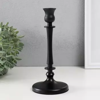 Металлический подсвечник на 1 свечу «Шанто», d=2 см, чёрный, 101022 см