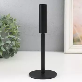 Металлический подсвечник на 1 свечу «Симпл», d=2 см, чёрный, 922 см