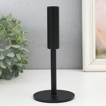 Металлический подсвечник на 1 свечу «Симпл», d=2 см, чёрный, 919 см