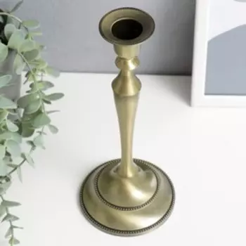 Подсвечник металл на 1 свечу "Сканди" бронза 24,5х10х10 см