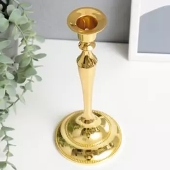Металлический подсвечник на 1 свечу «Сканди», золото, 24.51010 см