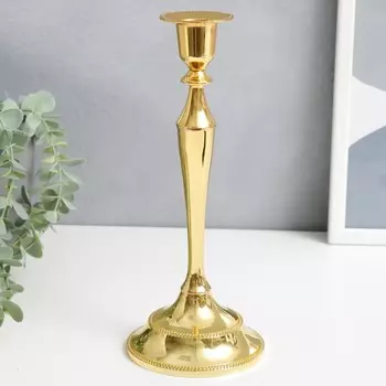 Металлический подсвечник на 1 свечу «Сканди», золото, 24.51010 см