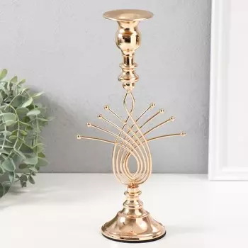 Металлический подсвечник на 1 свечу «Золотое сечение», d=2-6 см, 8827 см