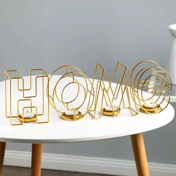 Подсвечник металлический на 4 свечи TAKE IT EASY, Home, 13.542 см, золото