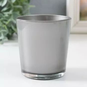 Подсвечник "МЕТАЛЛИК дымка ОДА" 8,5х7,5 см, 250 мл