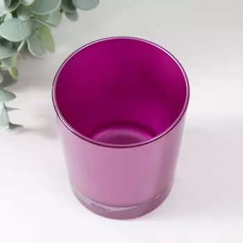 Подсвечник "МЕТАЛЛИК малина" 9х7,5 см, 250 мл