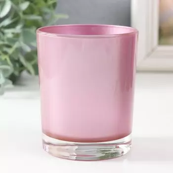 Подсвечник "МЕТАЛЛИК розовый" 9х7,5 см, 250 мл