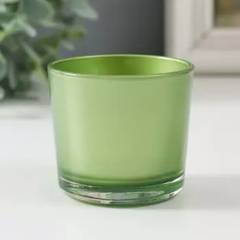 Подсвечник "МЕТАЛЛИК зеленый ДЭЙ " 5,5х6 см, 100мл