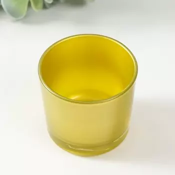 Подсвечник "МЕТАЛЛИК желтый ДЭЙ " 5,5х 6 см, 100мл