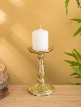 Подсвечник «Нью-Дели», 101017 см, алюминий, золото