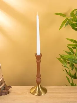 Подсвечник на 1 свечу "Бисквит" 10,5х10,5х25 см