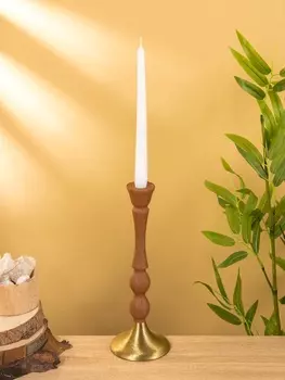 Подсвечник на 1 свечу "Бисквит" 10,5х10,5х30 см