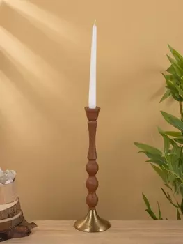 Подсвечник на 1 свечу "Бисквит" 10,5х10,5х34,5 см