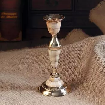 Подсвечник на 1 свечу с перламутром элеганс 17см