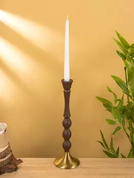 Подсвечник на 1 свечу "Шоколад" 10,5х10,5х34,5 см