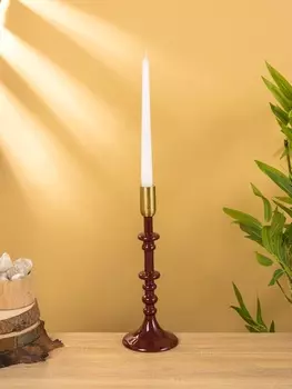 Подсвечник на 1 свечу "Сливовый" 10х10х31 см