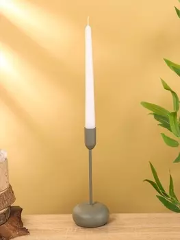 Подсвечник на 1 свечу текстурный "Графит" 8х8х20 см