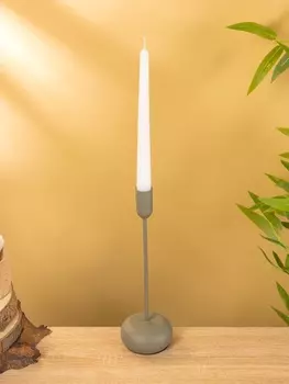 Подсвечник на 1 свечу текстурный "Графитовый" 8х8х25,5 см