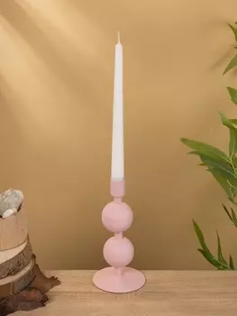 Подсвечник на 1 свечу "Зефир" с 2 сферами 8,5х8,5х18 см