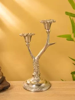 Подсвечник на 2 свечи «Дуэт», 121529 см, алюминий