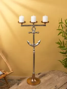 Подсвечник на 3 свечи «Якорь», 3517.579 см, алюминий