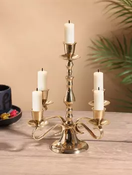 Подсвечник на 5 свечей, 202023 см, латунь