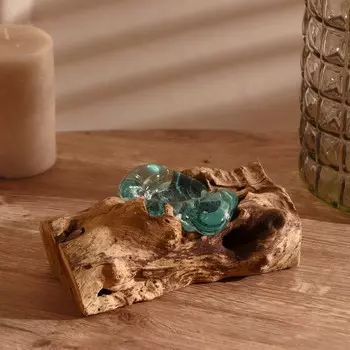 Подсвечник на коряге "Капля" 15х15х8 см