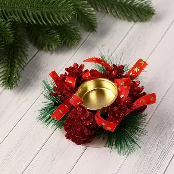 Подсвечник на одну свечу «Красный» 104 см, d=4 см