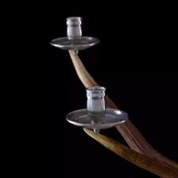 Подсвечник на три свечи "Олений рог", 20 × 52 × 34 см